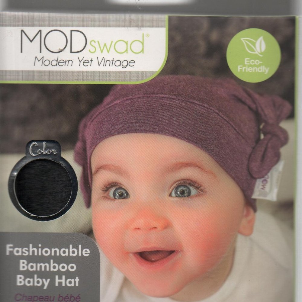 MOD SWAD Baby Hat Bamboo Dark Gray M 14-19 lb NEW